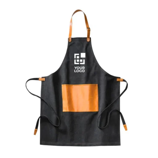 Gift Campaign Grembiule in tela stonewashed con dettagli in pelle vegana Rustic> Grembiuli Personalizzati