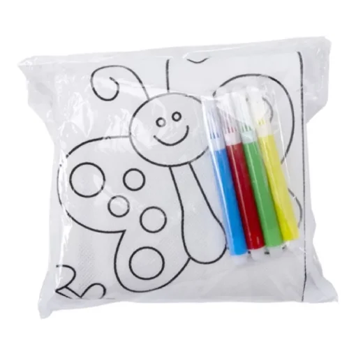 Gift Campaign Grembiule per bambini con 4 pennarelli da colorare 80 g/m2> Grembiuli Personalizzati
