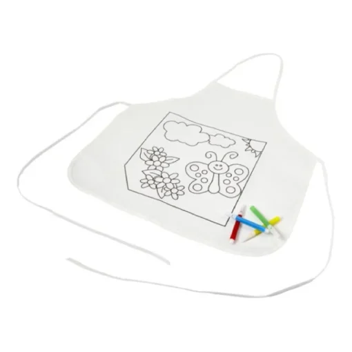 Gift Campaign Grembiule per bambini con 4 pennarelli da colorare 80 g/m2> Grembiuli Personalizzati