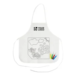 Gift Campaign Grembiule per bambini con 4 pennarelli da colorare 80 g/m2></noscript> Grembiuli Personalizzati