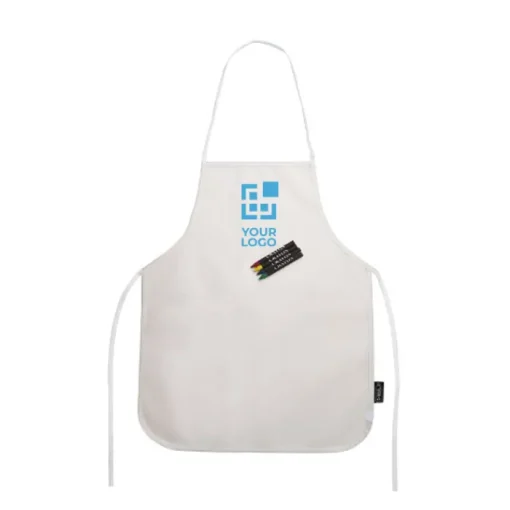 Gift Campaign Grembiule per bambini in TNT RPET da 80 g/m2 con 4 pastelli a cera> Grembiuli Personalizzati