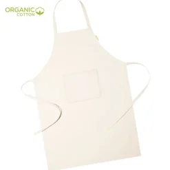Gift Campaign Grembiule regolabile in cotone organico con tasca frontale 140 g/m2> Grembiuli Personalizzati