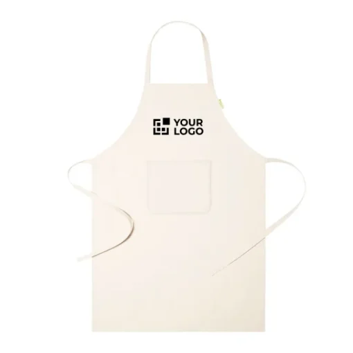 Gift Campaign Grembiule regolabile in cotone organico con tasca frontale 140 g/m2> Grembiuli Personalizzati