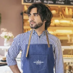 Gift Campaign Grembiuli per ristoranti in cotone con varie tasche Denim Blue> Grembiuli Personalizzati