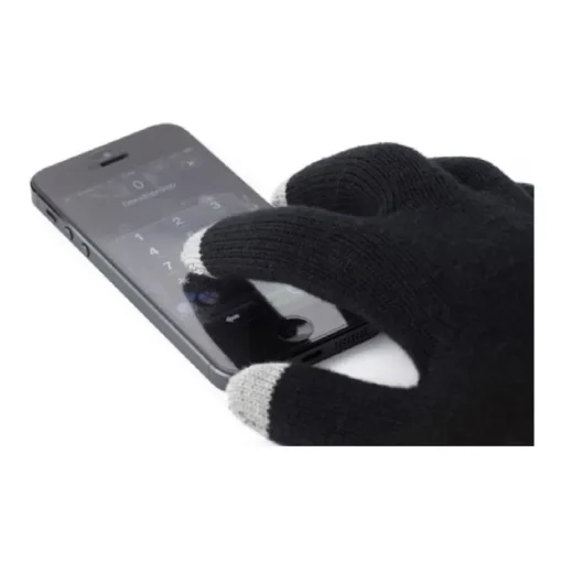 Gift Campaign Guanti con logo in poliestere con etichetta e 3 dita touch Label> Guanti