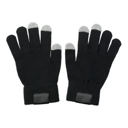 Gift Campaign Guanti con logo in poliestere con etichetta e 3 dita touch Label> Guanti