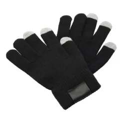 Gift Campaign Guanti con logo in poliestere con etichetta e 3 dita touch Label></noscript> Guanti