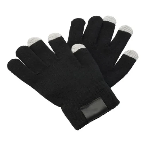 Gift Campaign Guanti con logo in poliestere con etichetta e 3 dita touch Label> Guanti