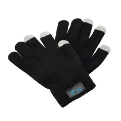 Gift Campaign Guanti con logo in poliestere con etichetta e 3 dita touch Label></noscript> Guanti
