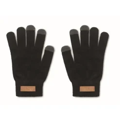 Gift Campaign Guanti touch in Rpet con etichetta in sughero personalizzata> Guanti