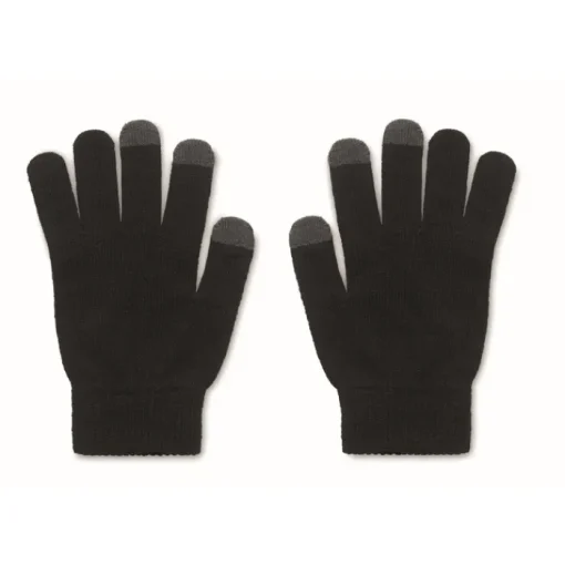 Gift Campaign Guanti touch in Rpet con etichetta in sughero personalizzata> Guanti