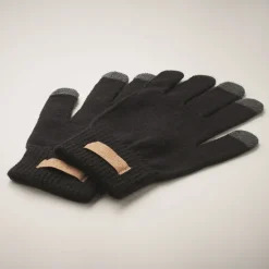 Gift Campaign Guanti touch in Rpet con etichetta in sughero personalizzata></noscript> Guanti