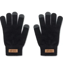 Gift Campaign Guanti touch in Rpet con etichetta in sughero personalizzata></noscript> Guanti