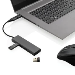 Gift Campaign Hub USB 2.0 certificato con 3 USB A e 1 USB C Cavo 10cm Terra> Gadget Ecologici
