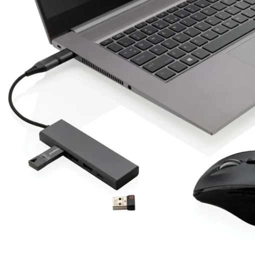 Gift Campaign Hub USB 2.0 certificato con 3 USB A e 1 USB C Cavo 10cm Terra> Gadget Ecologici