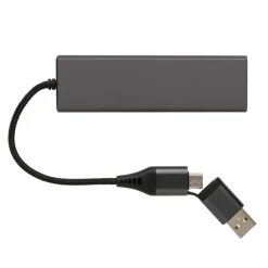 Gift Campaign Hub USB 2.0 certificato con 3 USB A e 1 USB C Cavo 10cm Terra></noscript> Gadget Ecologici