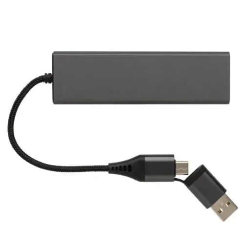 Gift Campaign Hub USB 2.0 certificato con 3 USB A e 1 USB C Cavo 10cm Terra> Gadget Ecologici