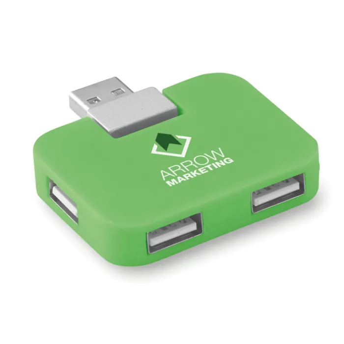 Gift Campaign Hub USB personalizzato economico compatto in ABS 4 USB A Quadrato> Gadget Per L'Ufficio