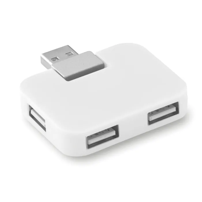 Gift Campaign Hub USB personalizzato economico compatto in ABS 4 USB A Quadrato> Gadget Per L'Ufficio