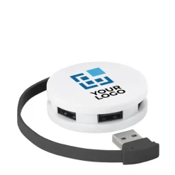 Gift Campaign Hub USB promozionale 2.0 con 4 porte USB cavo 14cm Rooud></noscript> Gadget Per L'Ufficio