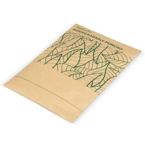 Gift Campaign Impermeabile ecologico con cappuccio in PE biodegradabile 127x100cm> Impermeabili