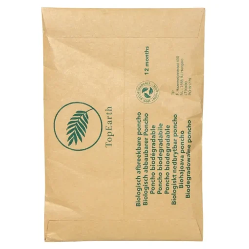 Gift Campaign Impermeabile ecologico con cappuccio in PE biodegradabile 127x100cm> Impermeabili