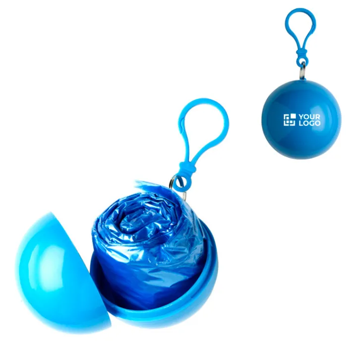Gift Campaign Impermeabile in colorata custodia sferica di plastica con moschettone> Impermeabili