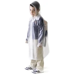 Gift Campaign Impermeabile trasparente per bambini con custodia e cappuccio in PVC><noscript><img width=