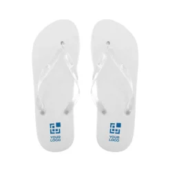 Gift Campaign Infradito con logo, suola in EVA e cinturini trasparenti Pool></noscript> Infradito