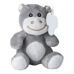 Gift Campaign Ippopotamo di peluche personalizzato con occhi ricamati ed etichetta> Peluche
