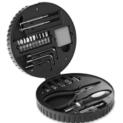Gift Campaign Kit 25 attrezzi in confezione promozionale a forma di ruota Wheelie></noscript> Gadget Per Auto|Altri Attrezzi