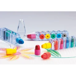 Gift Campaign Kit 6 colori con logo a cera in contenitore a forma di penna Colorpen></noscript> Regali Per Bambini|Matite Colorate