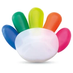 Gift Campaign Kit 5 evidenziatori aziendali in supporto con logo Give me five> Regali Per Bambini|Evidenziatori