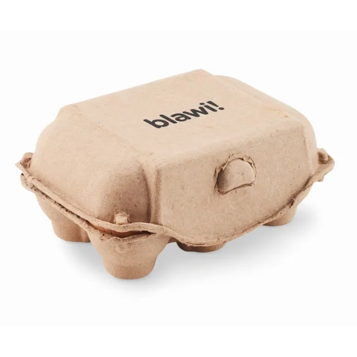 Gift Campaign Kit 6 gessetti colorati a forma di uovo in scatola uova con logo Eggs> Giochi E Passatempo|Matite Colorate