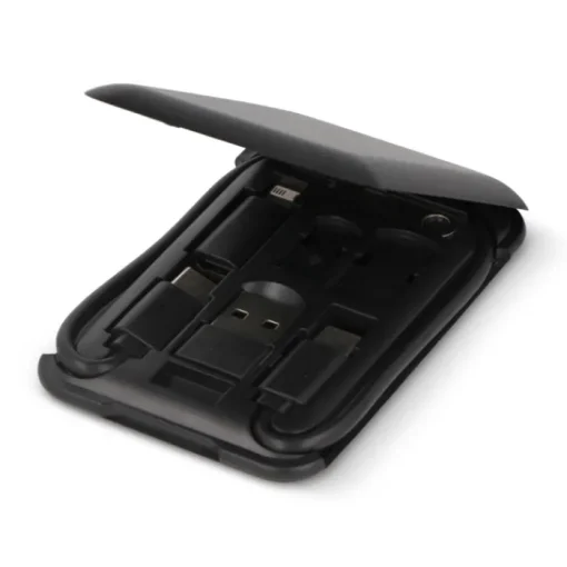 Gift Campaign Kit con cavetto vari connettori USB e supporto per cellulare> Accessori Da Viaggio