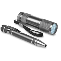 Gift Campaign Kit con penna personalizzata multifunzione e torcia LED TorchSet></noscript> Altri Attrezzi