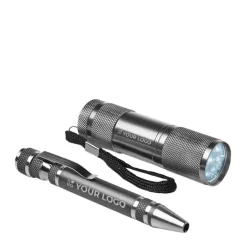 Gift Campaign Kit con penna personalizzata multifunzione e torcia LED TorchSet></noscript> Altri Attrezzi