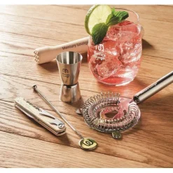 Gift Campaign Kit da cocktail con 5 accessori in sacchetto di cotone da 220 g/m²><noscript><img width=