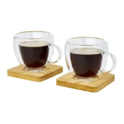 Gift Campaign Kit due tazze piccole da caffè con piattino in bambù da 100ml Espresso> Tazzine Da Caffè E Tazze Tè