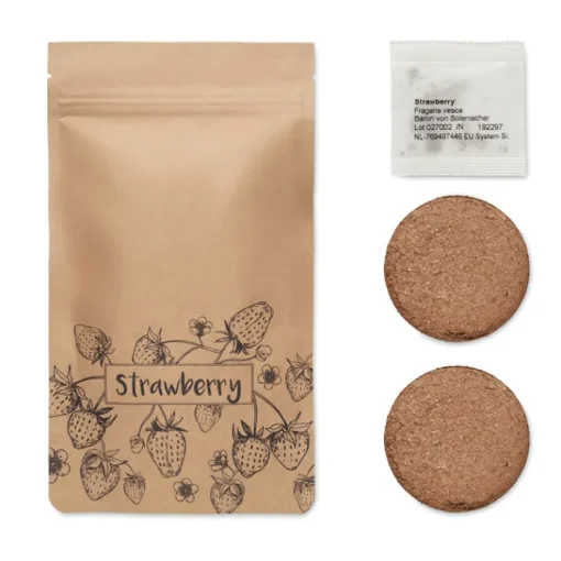 Gift Campaign Kit per la coltivazione delle fragole con da semi e compost> Vasetti Con Semi