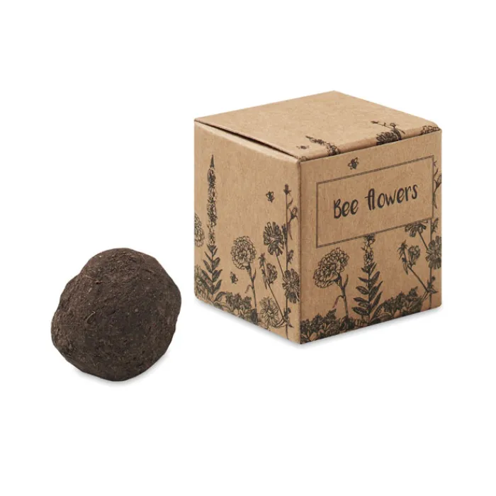 Gift Campaign Kit per la coltivazione di fiori per api in scatola di cartone> Vasetti Con Semi