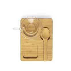 Gift Campaign Kit tazza caffè con vassoio legno e cucchiaio 180ml Speciality Coffee> Tazzine Da Caffè E Tazze Tè