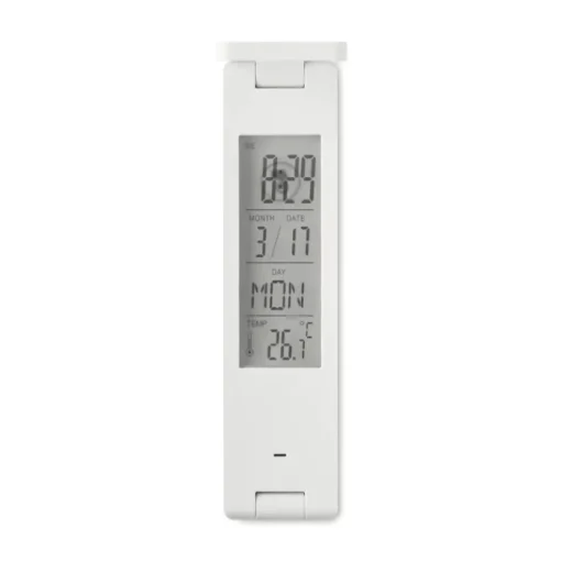 Gift Campaign Lampada da tavolo promozionale pieghevole con orario e clima Forecast> Gadget Per L'Ufficio