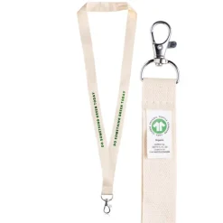 Gift Campaign Lanyard classico in cotone organico naturale largo 2 cm> Lanyard E Porta Badge Personalizzati