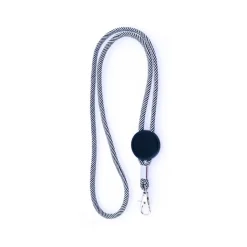 Gift Campaign Lanyard con logo tubolare in poliestere regolabile con design bicolore> Lanyard E Porta Badge Personalizzati
