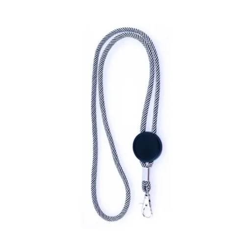 Gift Campaign Lanyard con logo tubolare in poliestere regolabile con design bicolore> Lanyard E Porta Badge Personalizzati