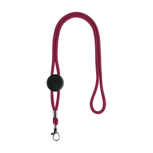 Gift Campaign Lanyard con logo tubolare in poliestere regolabile con design bicolore> Lanyard E Porta Badge Personalizzati