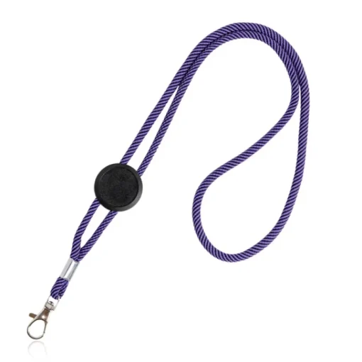 Gift Campaign Lanyard con logo tubolare in poliestere regolabile con design bicolore> Lanyard E Porta Badge Personalizzati