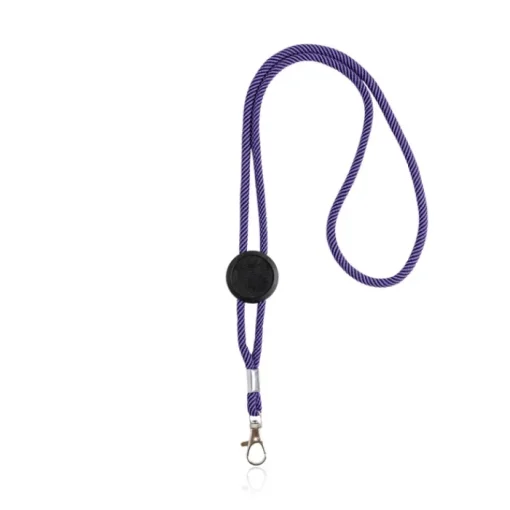 Gift Campaign Lanyard con logo tubolare in poliestere regolabile con design bicolore> Lanyard E Porta Badge Personalizzati