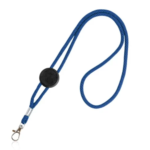 Gift Campaign Lanyard con logo tubolare in poliestere regolabile con design bicolore> Lanyard E Porta Badge Personalizzati